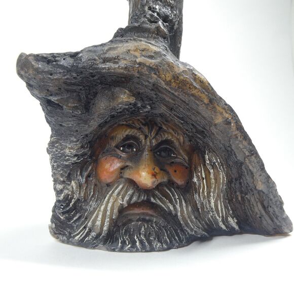 1978 Old Man In The Tree Wizard Carved Candle Vintage Wood N' Wax 8" Tall - Picture 1 of 11